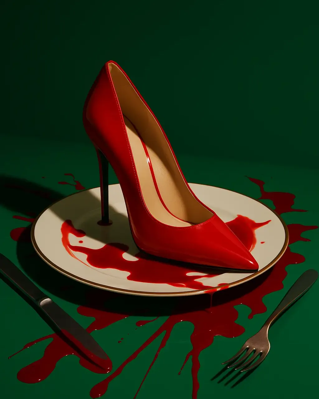 Tacones Charol Rojo 45